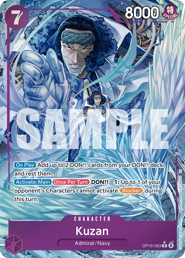 Kuzan (Alternate Art) OP16-063_p1 One Piece TCG