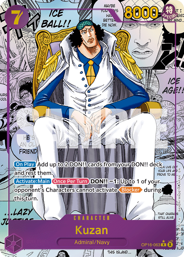 Kuzan (Manga) OP16-063_p2 One Piece TCG