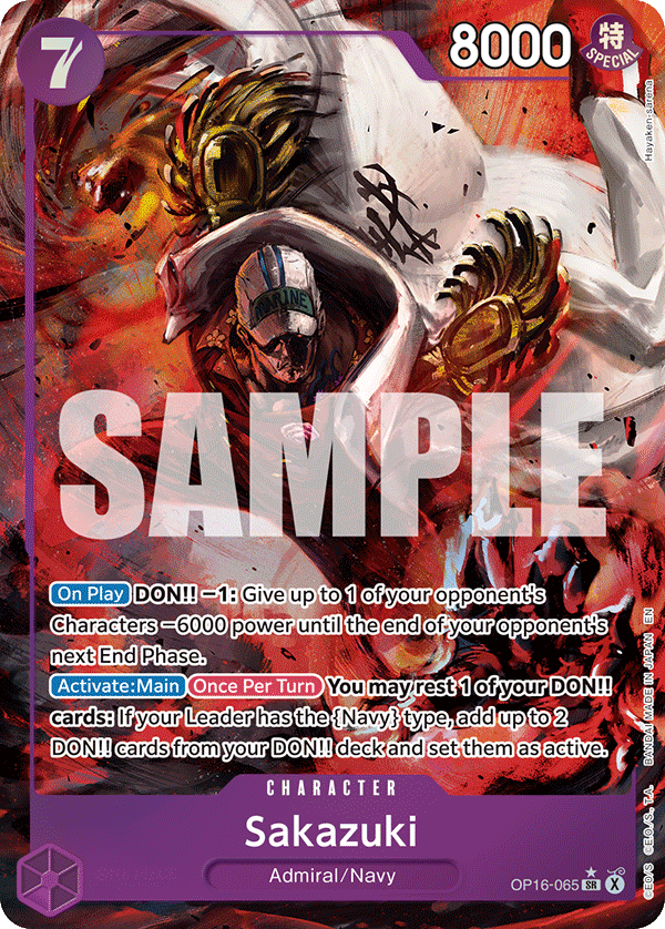Sakazuki (Alternate Art) OP16-065_p1 One Piece TCG