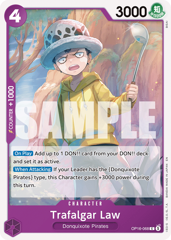 Trafalgar Law (068) OP16-068 One Piece TCG