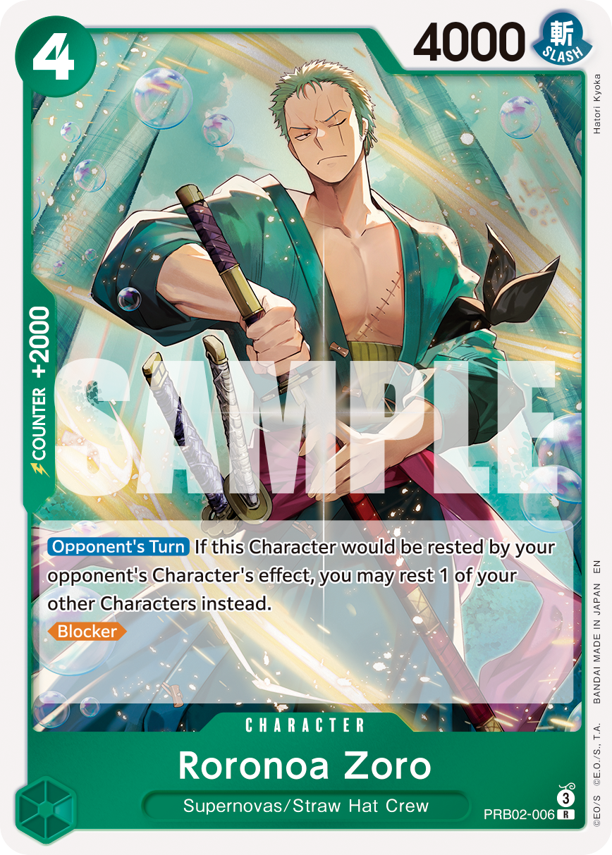 Roronoa Zoro - PRB02-006 PRB02-006 One Piece TCG
