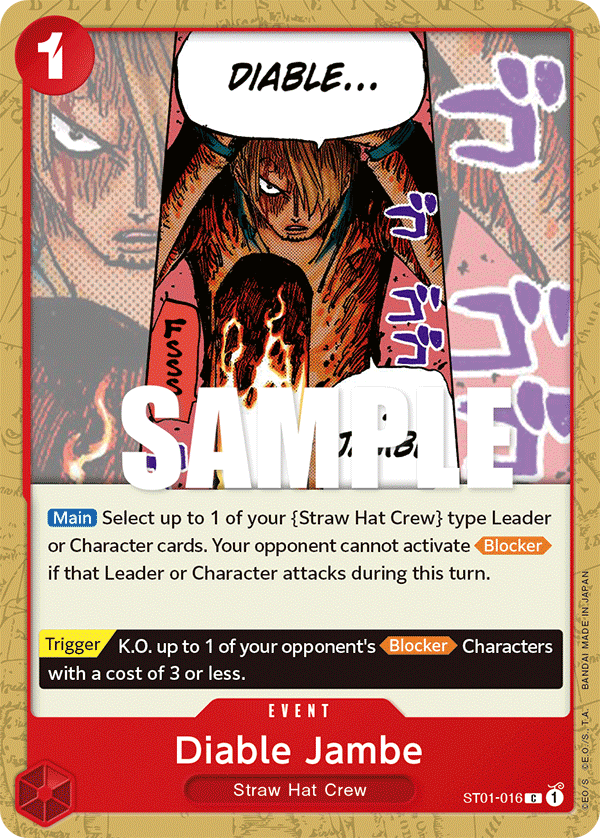 Diable Jambe ST01-016 One Piece TCG