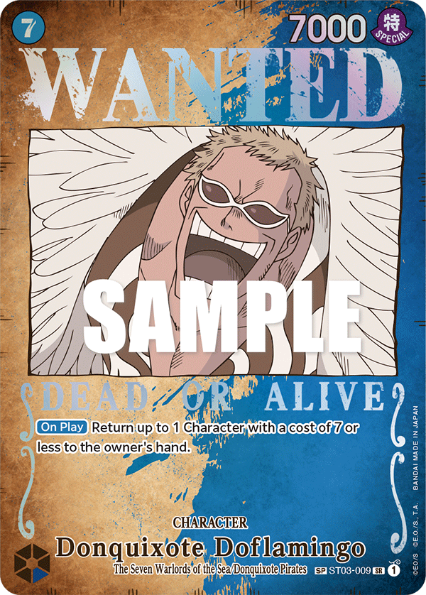 Donquixote Doflamingo (Wanted Poster) ST03-009_p1 One Piece TCG