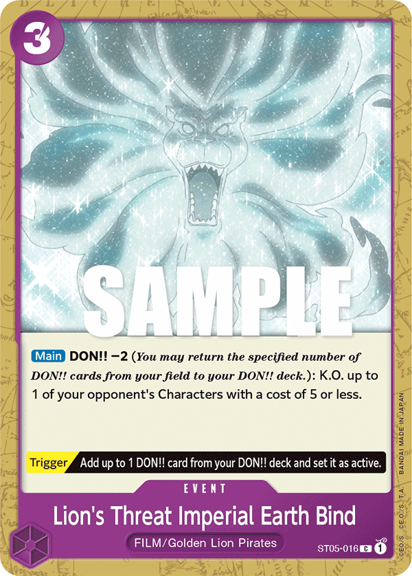 Lion's Threat Imperial Earth Bind ST05-016 One Piece TCG