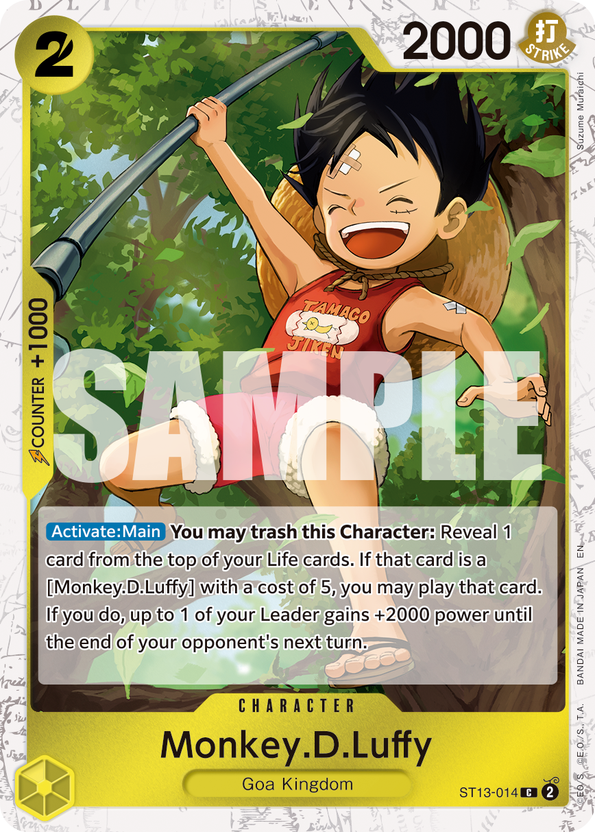 Monkey.D.Luffy - ST13-014 (Pirate Foil) ST13-014_p2 One Piece TCG
