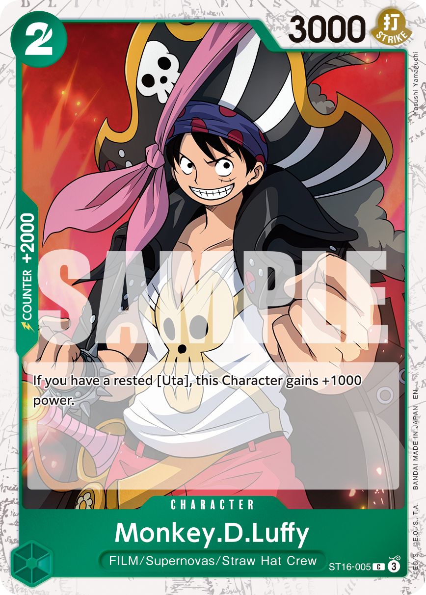 Monkey.D.Luffy - ST16-005 (Pirate Foil) ST16-005_p1 One Piece TCG