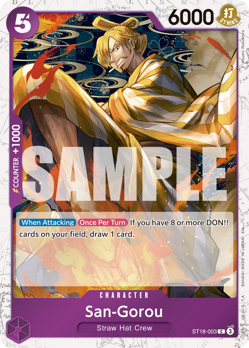 San-Gorou (Pirate Foil) ST18-003_p2 One Piece TCG