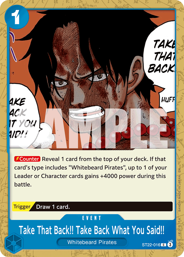 Take That Back!! Take Back What You Said!! ST22-016 One Piece TCG