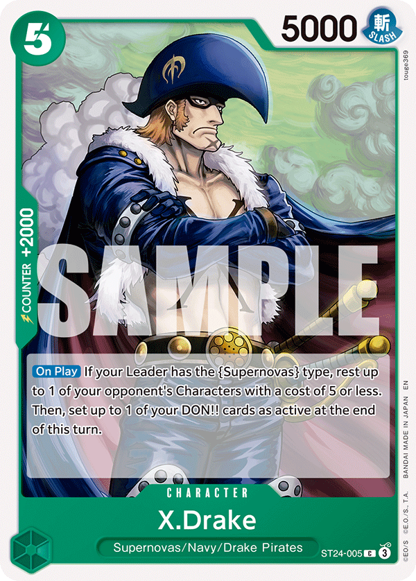 X.Drake ST24-005_r1 One Piece TCG