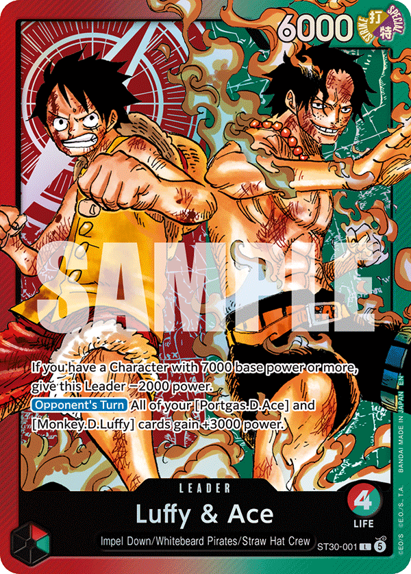 Luffy & Ace ST30-001 One Piece TCG