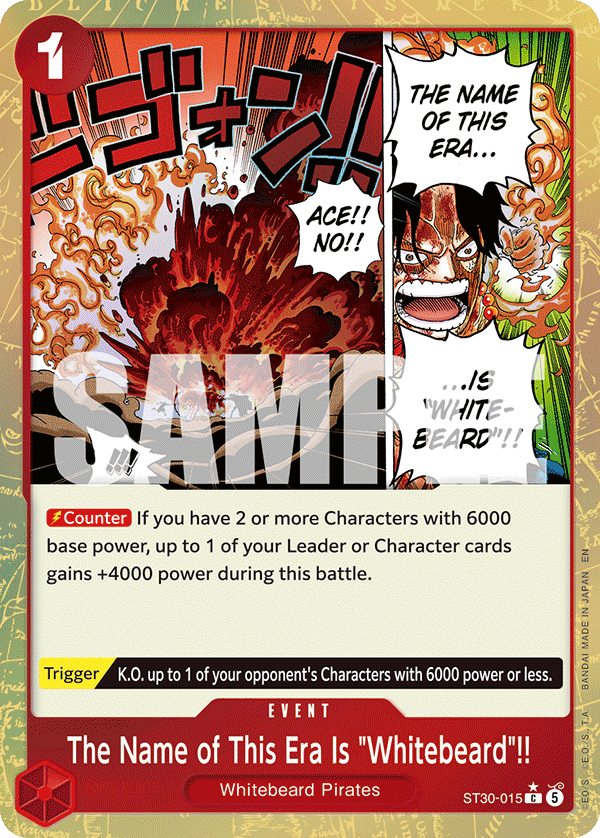 The Name of This Era Is "Whitebeard"!! (Parallel) ST30-015_p1 One Piece TCG