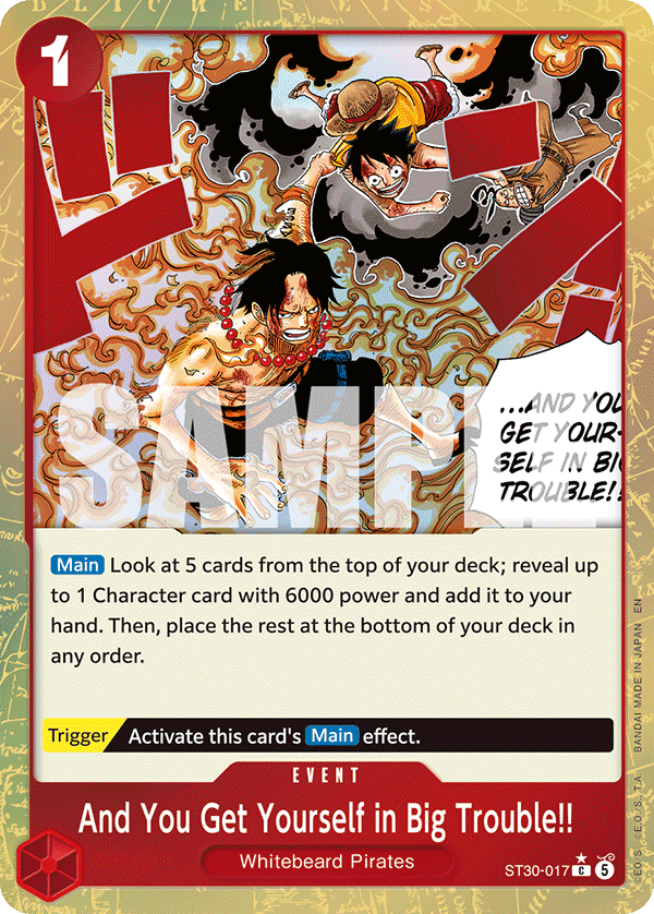 And You Get Yourself in Big Trouble!! (Parallel) ST30-017_p1 One Piece TCG