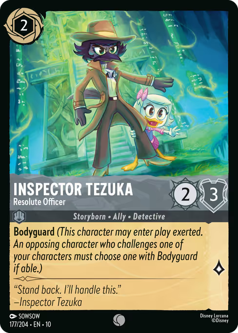Inspector Tezuka - Resolute Officer Disney Lorcana card