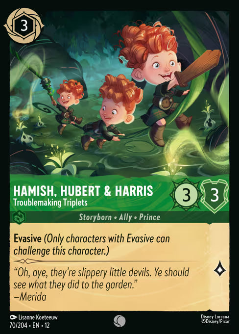 Hamish, Hubert & Harris - Troublemaking Triplets Disney Lorcana card