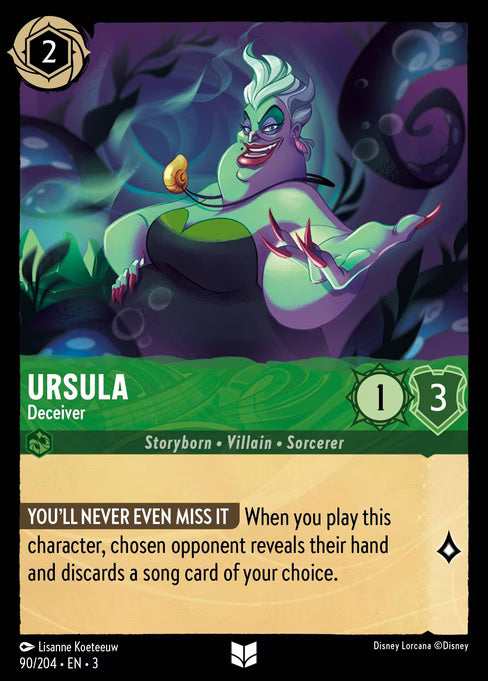 Ursula - Deceiver Disney Lorcana card