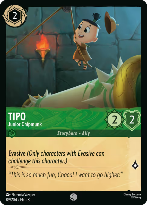 Tipo - Junior Chipmunk Disney Lorcana card