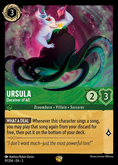 Ursula - Deceiver of All Disney Lorcana card