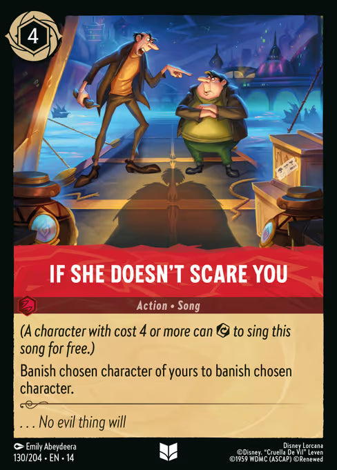 If She Doesn't Scare You Disney Lorcana card