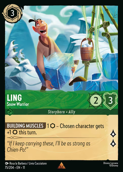 Ling - Snow Warrior Disney Lorcana card