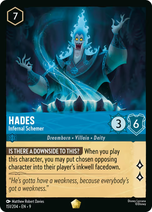 Hades - Infernal Schemer Disney Lorcana card