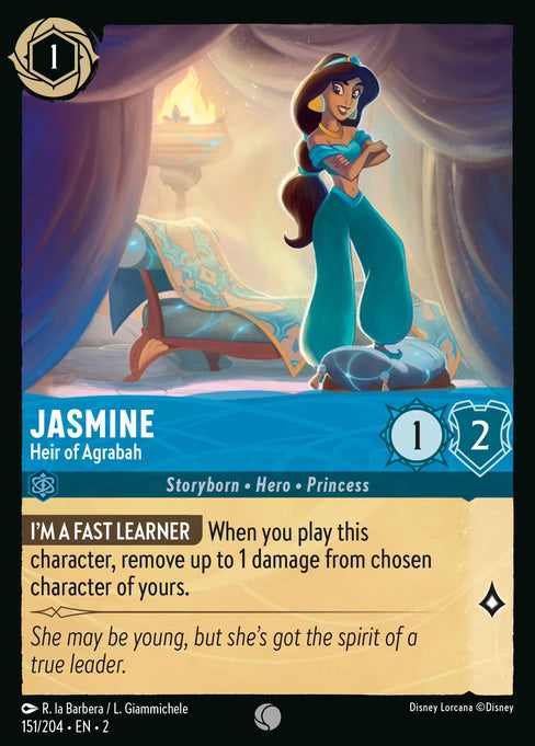 Jasmine - Heir of Agrabah Disney Lorcana card