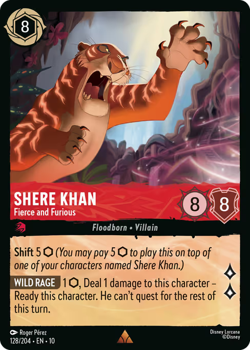 Shere Khan - Fierce and Furious Disney Lorcana card