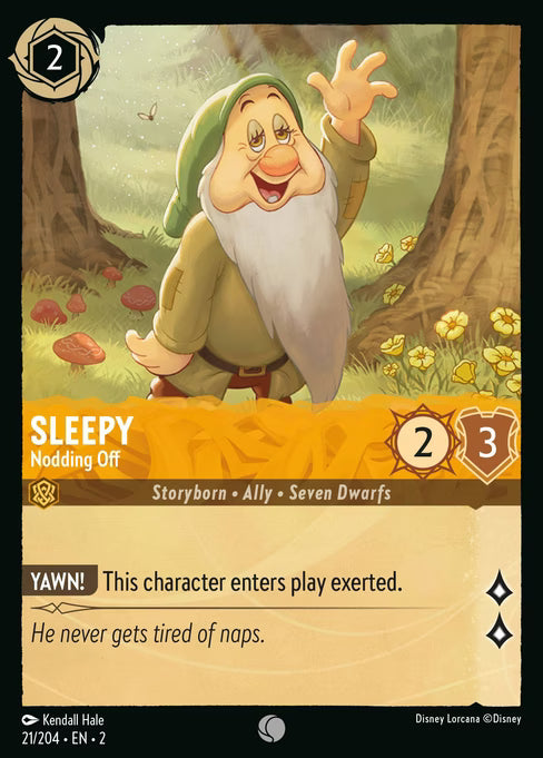 Sleepy - Nodding Off Disney Lorcana card