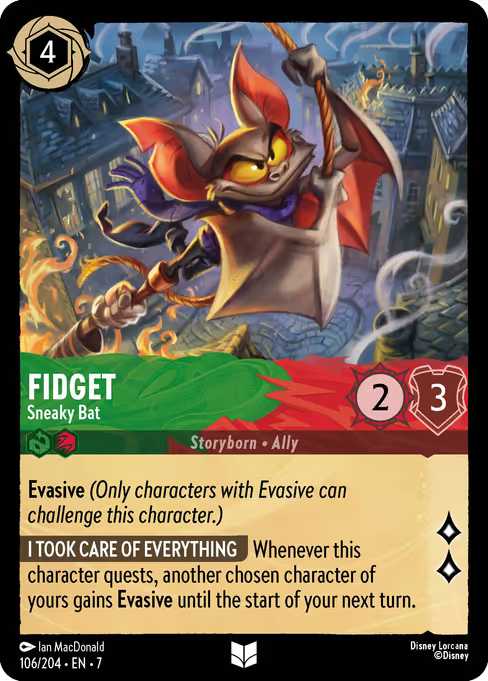 Fidget - Sneaky Bat Disney Lorcana card