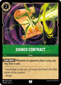Signed Contract Disney Lorcana card