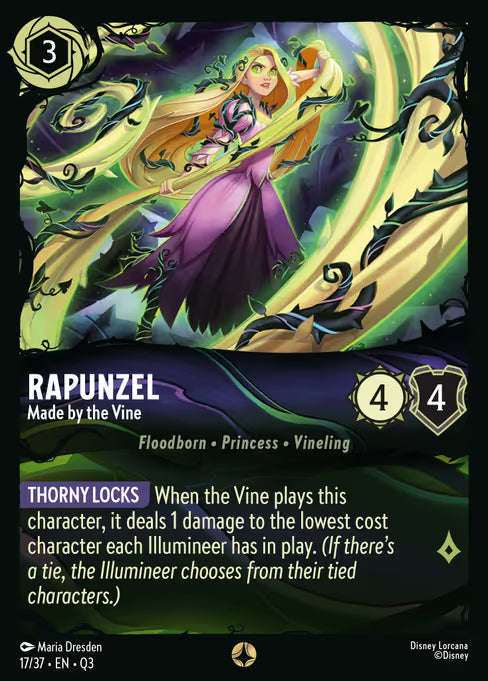 Rapunzel - Made by the Vine Disney Lorcana card