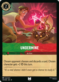 Undermine Disney Lorcana card
