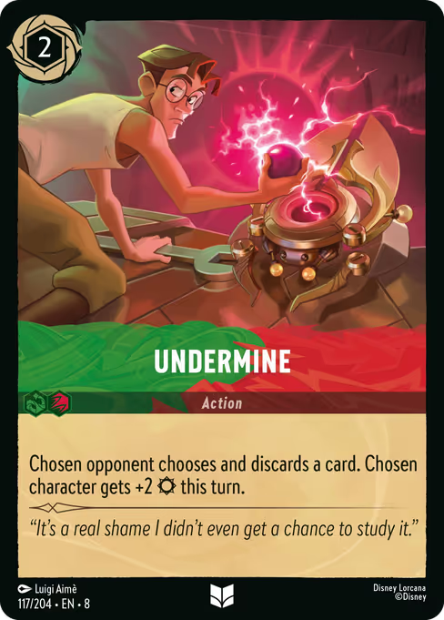 Undermine Disney Lorcana card