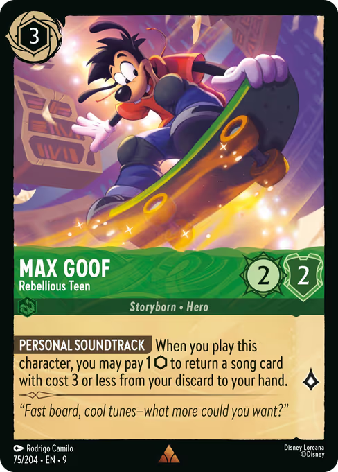 Max Goof - Rebellious Teen Disney Lorcana card