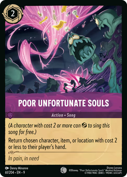 Poor Unfortunate Souls Disney Lorcana card
