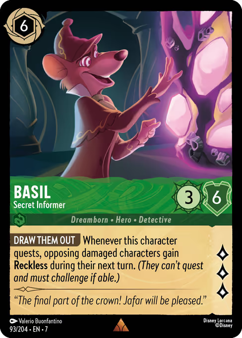 Basil - Secret Informer Disney Lorcana card