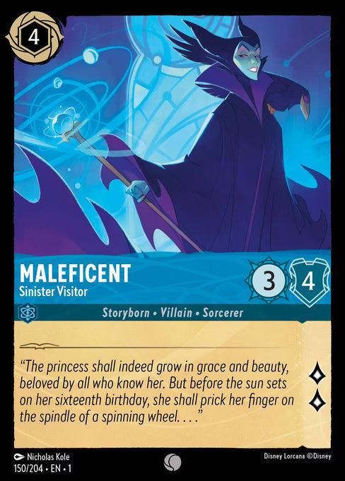 Maleficent - Sinister Visitor Disney Lorcana card
