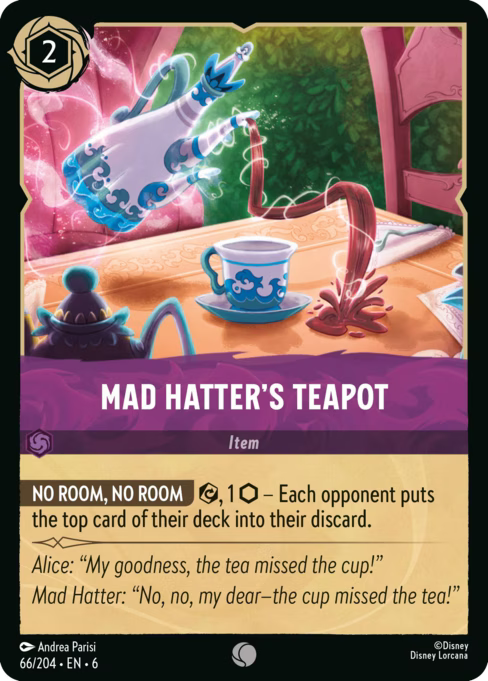 Mad Hatter's Teapot Disney Lorcana card