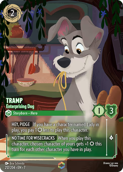 Tramp - Enterprising Dog Disney Lorcana card