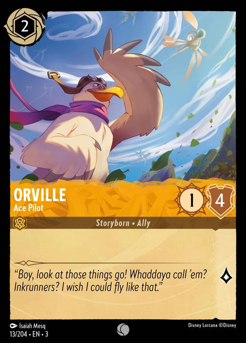 Orville - Ace Pilot Disney Lorcana card