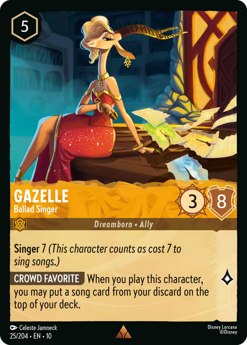 Gazelle - Ballad Singer Disney Lorcana card