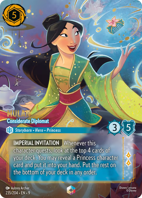 Mulan - Considerate Diplomat Disney Lorcana card