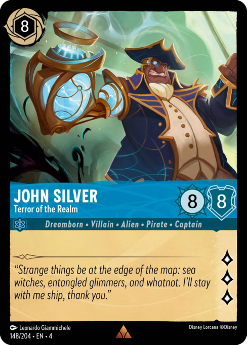 John Silver - Terror of the Realm Disney Lorcana card