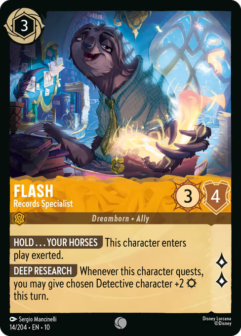 Flash - Records Specialist Disney Lorcana card
