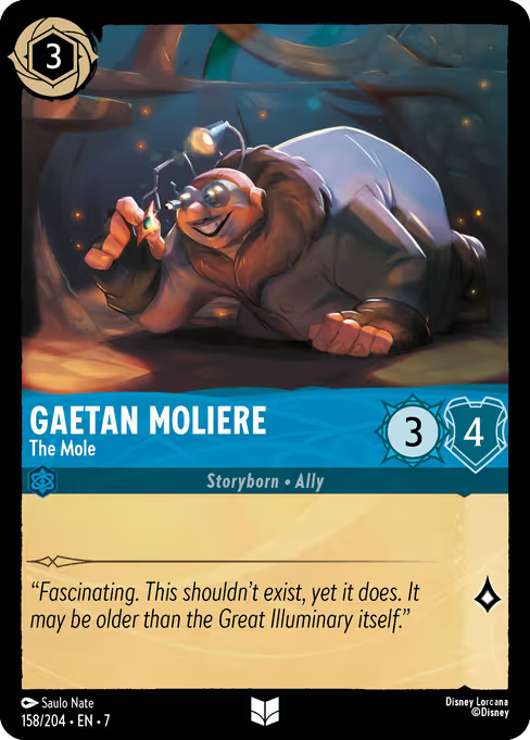 Gaetan Moliere - The Mole Disney Lorcana card
