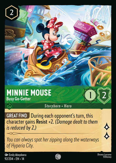 Minnie Mouse - Busy Go-Getter Disney Lorcana card