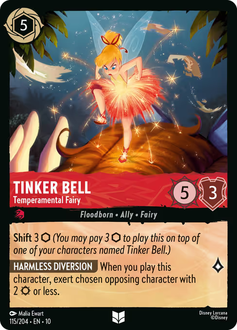 Tinker Bell - Temperamental Fairy Disney Lorcana card