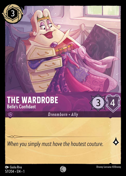 The Wardrobe - Belle's Confidant Disney Lorcana card