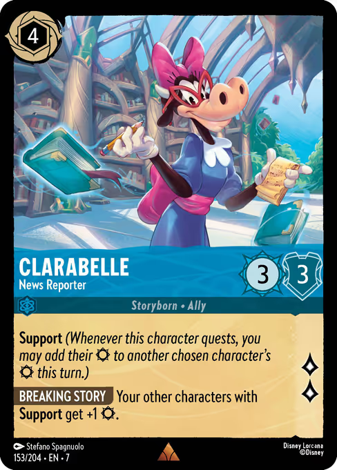 Clarabelle - News Reporter Disney Lorcana card