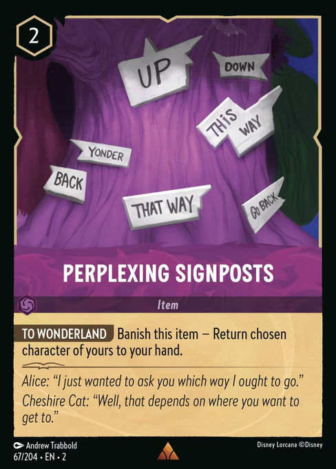 Perplexing Signposts Disney Lorcana card