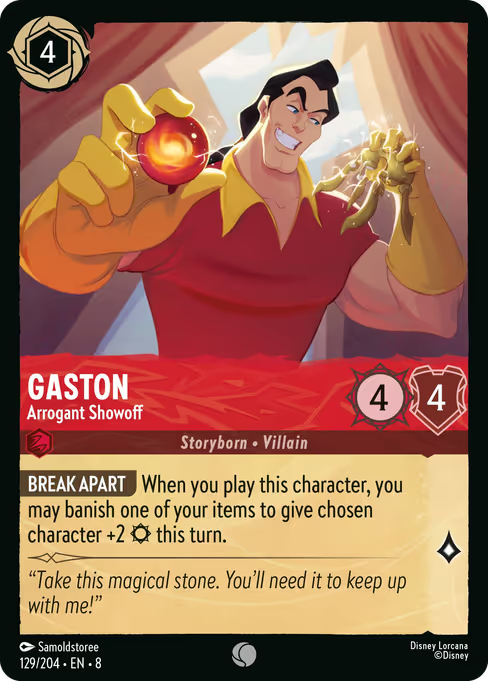 Gaston - Arrogant Showoff Disney Lorcana card